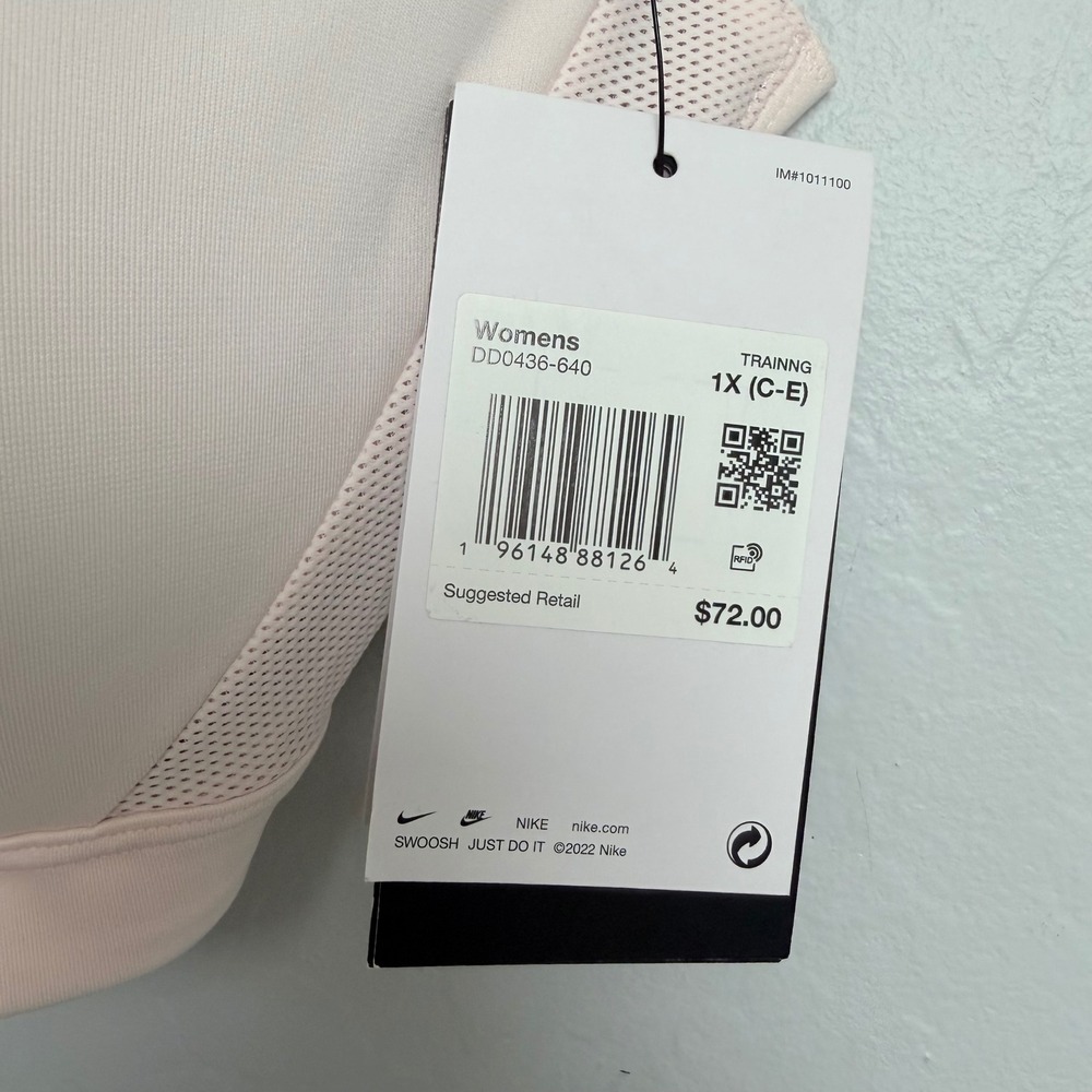 Nike Alpha Women Sports Bra High Support Front Zip Pink DD0436-640 1X C-E - Picture 6 of 9
